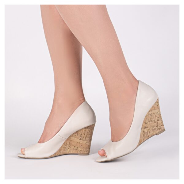 Anabela Plataforma Off White - Imagem 5