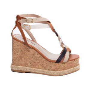 Sandália Ana Bela Feminina Caramelo, Rose, Off White e Preto