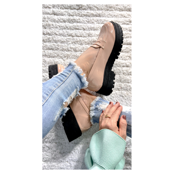 Mocassim Feminino Tratorado Rose Verniz - Imagem 6