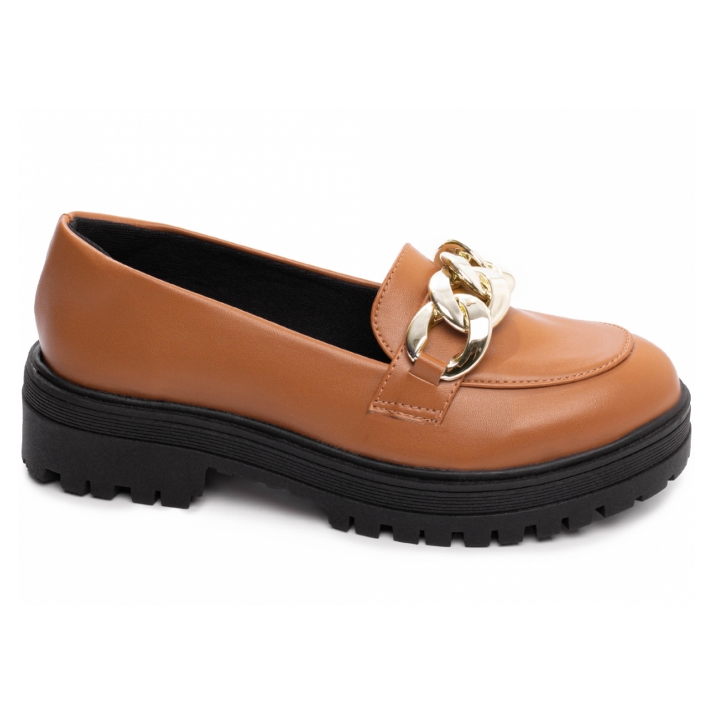 Mocassim Feminino Tratorado Caramelo