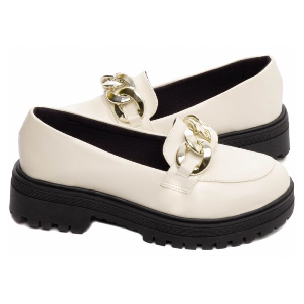 Mocassim Feminino Tratorado Off White - Imagem 2