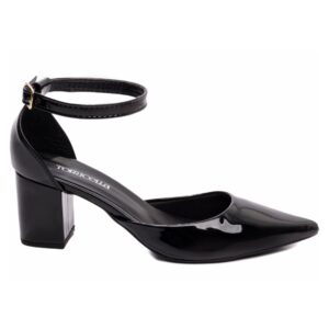 Sapato Scarpin Preto Bico Fino Tanoleira
