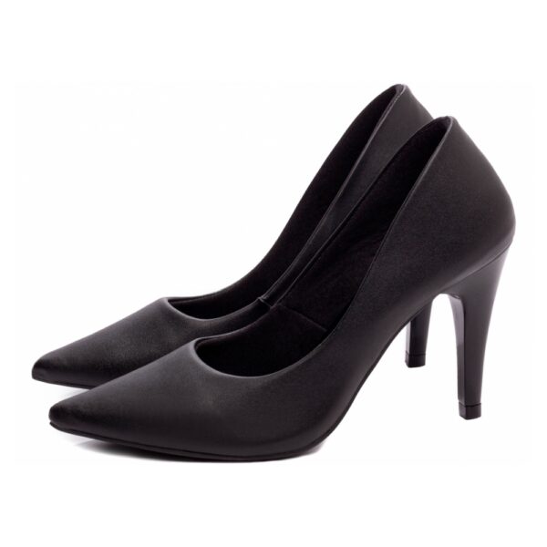 Sapato Scarpin Preto Salto Fino Alto - Imagem 3