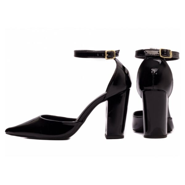 Sapato Scarpin Preto Bico Fino Tanoleira - Imagem 2