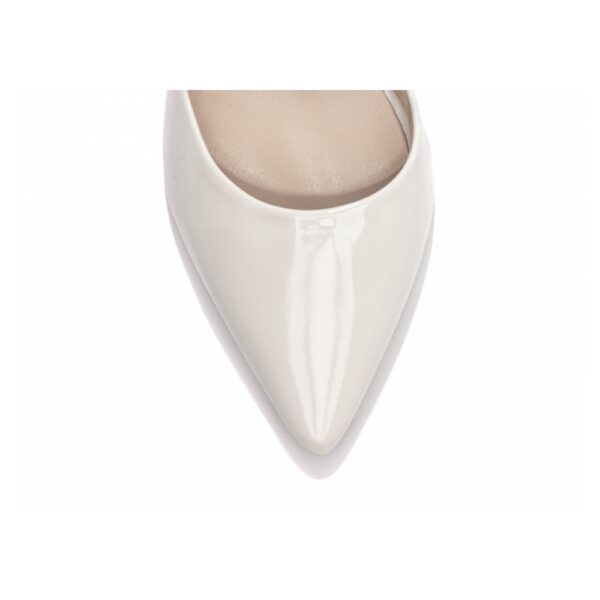 Sapato Scarpin Off White Bico Fino Tanoleira - Imagem 4