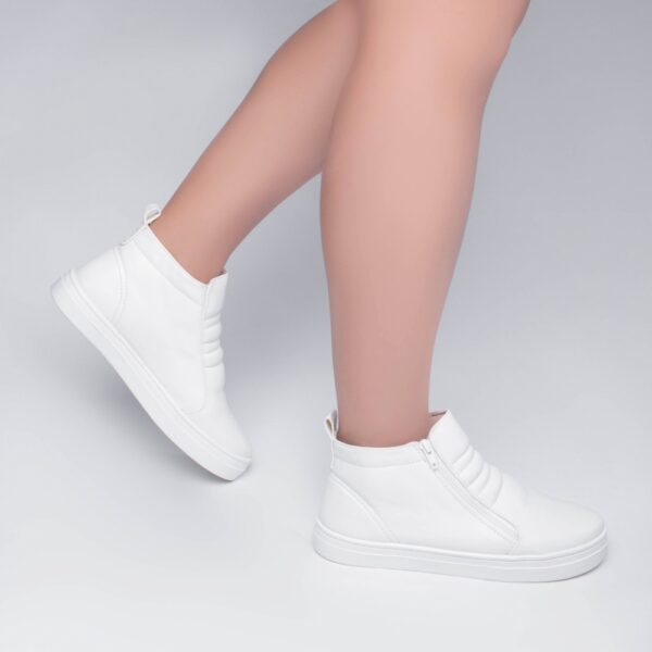 Tênis Feminino Branco Sem Cadarço - Imagem 4