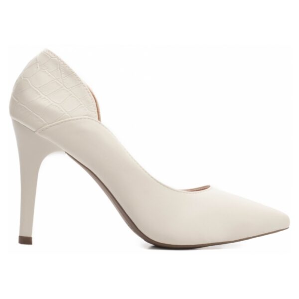 Sapato Scarpin Off White e Croco Off White Salto Fino - Imagem 4