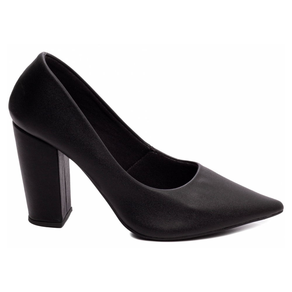 Sapato Scarpin Preto Bico Fino