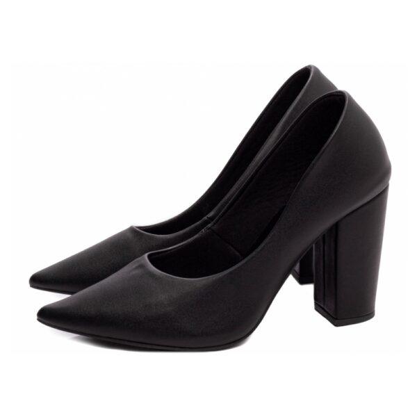 Sapato Scarpin Preto Bico Fino - Imagem 3
