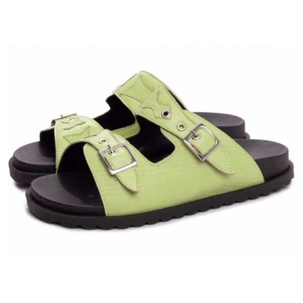 Sandália Papete Birken Verde com Fivela - Imagem 2