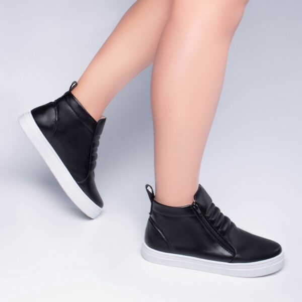 Tênis Feminino Preto Sem Cadarço - Imagem 4