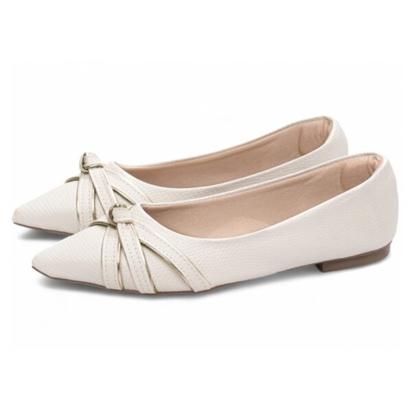 Sapatilha Bico Fino Off White - Imagem 2