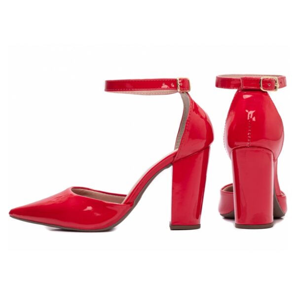Sapato Scarpin Vermelho Bico Fino Tanoleira - Imagem 2