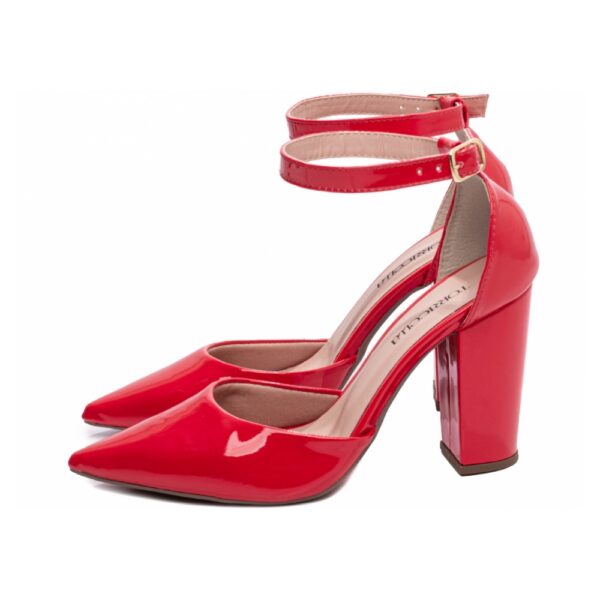 Sapato Scarpin Vermelho Bico Fino Tanoleira - Imagem 3