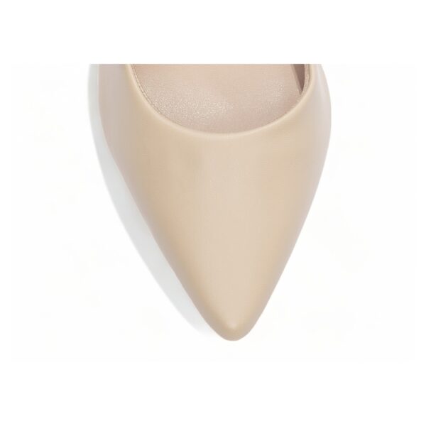 Sapato Scarpin Bege Aberto do Lado - Imagem 4