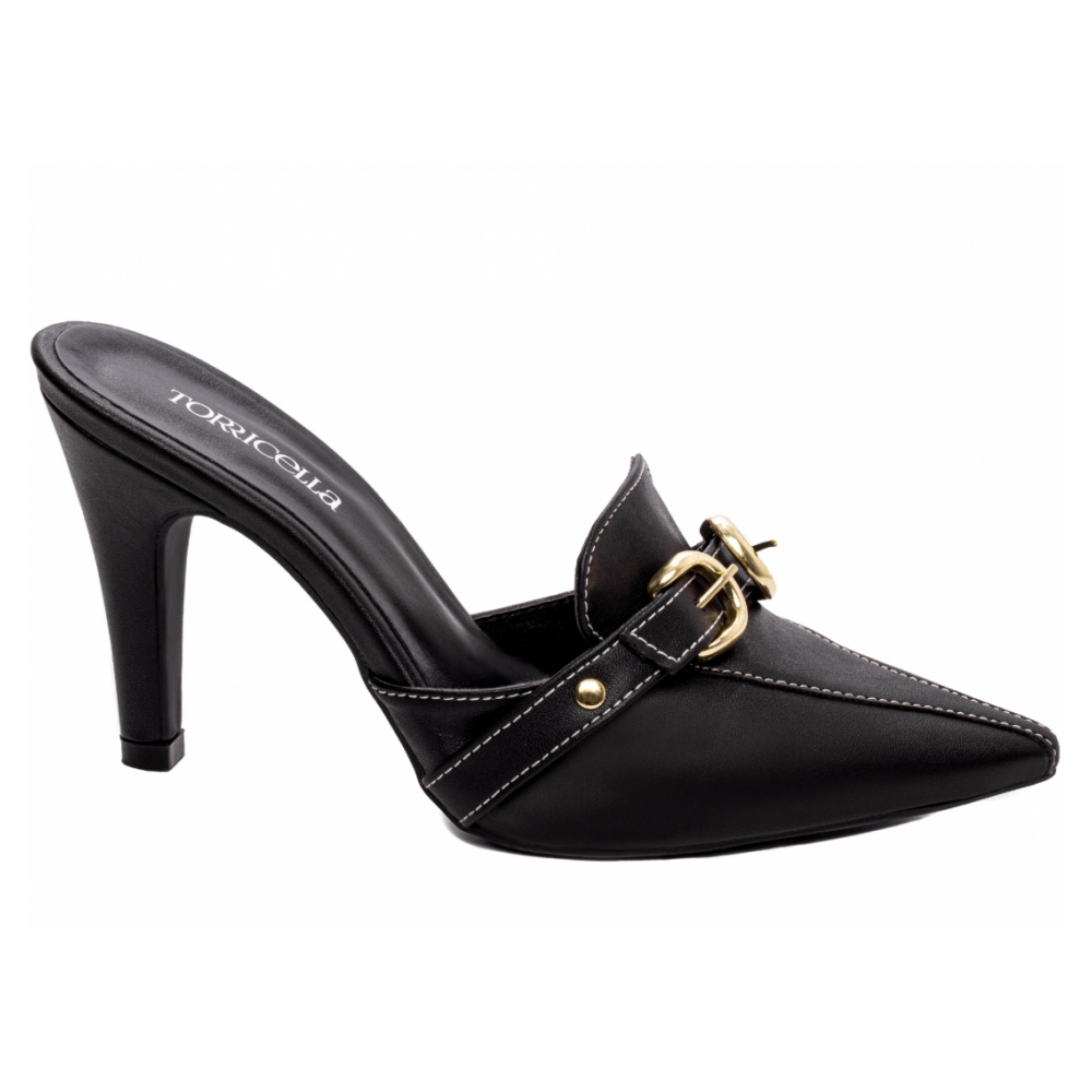 Sapato Scarpin Mule Preto