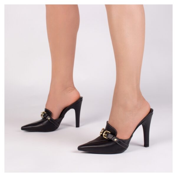 Sapato Scarpin Mule Preto - Imagem 5