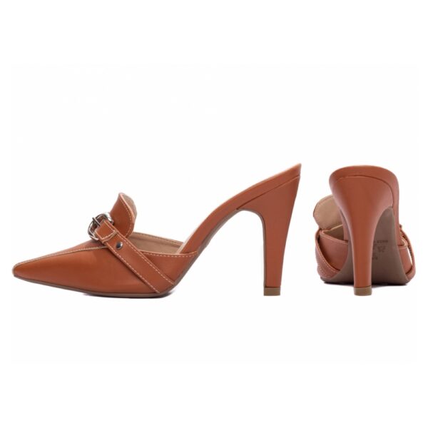 Sapato Scarpin Mule Caramelo - Imagem 2