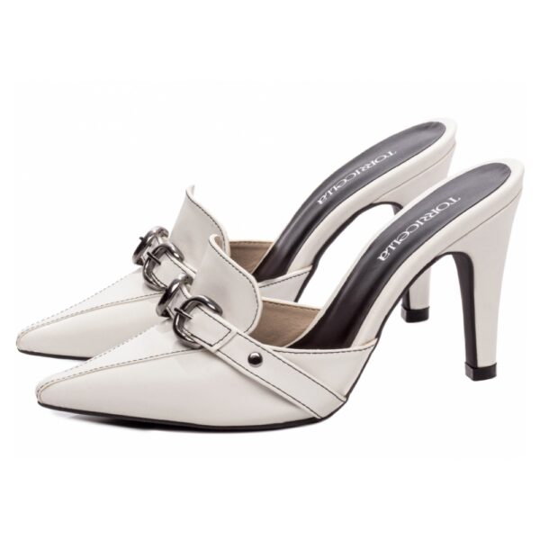 Sapato Scarpin Mule Off White - Imagem 3