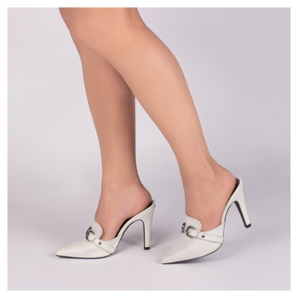 Sapato Scarpin Mule Off White - Imagem 5