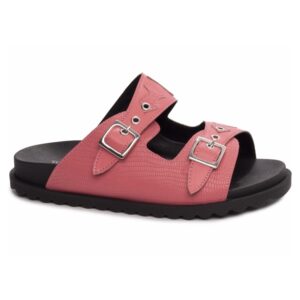 Sandália Papete Birken Rosa com Fivela