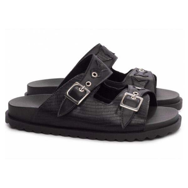 Sandália Papete Birken Preta com Fivela - Imagem 3