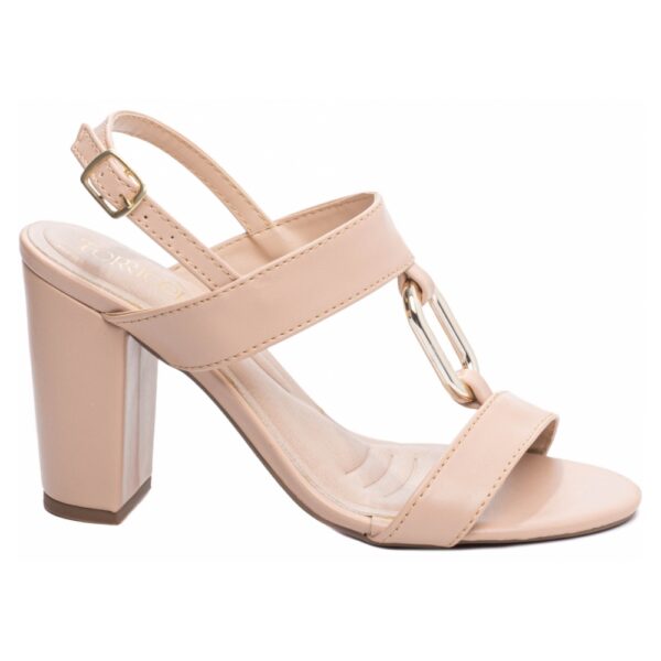 Sandália Feminina Rose Fivela Cor Dourada