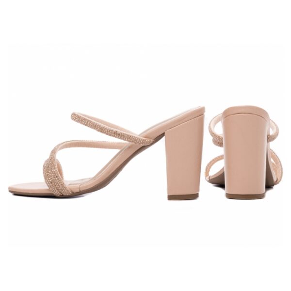 Sandália Tamanco Feminino Rose com Tiras - Imagem 2