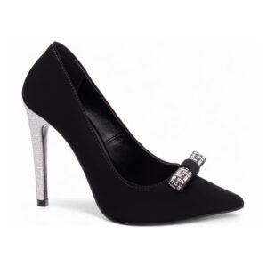 Sapato Scarpin Preço Laço Nobuck Salto 12
