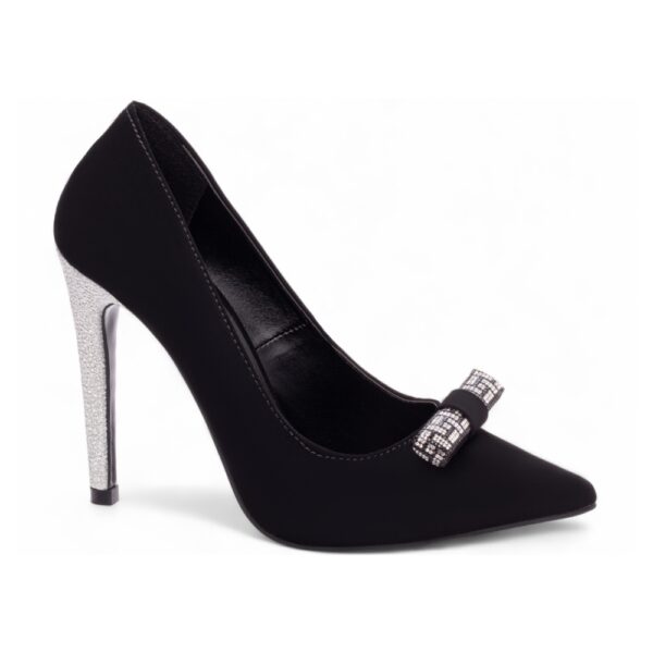 Sapato Scarpin Preço Laço Nobuck Salto 12