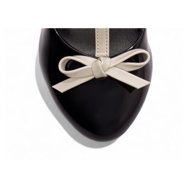 Sapato Boneca Mary Jane Preta Verniz Off White - Imagem 4