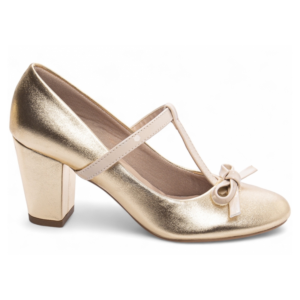 Sapato Boneca Mary Jane Verniz Off White