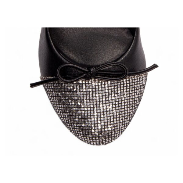 Sapato Boneca Mary Jane Preto e Glitter Prata - Imagem 4