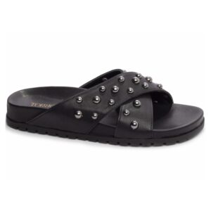 Sandália Papete Birken Preto com Spikes