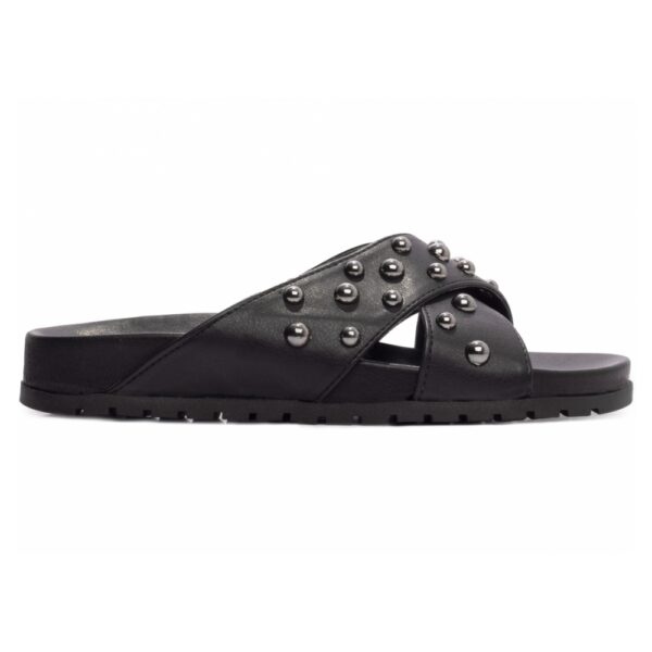 Sandália Papete Birken Preto com Spikes - Imagem 3
