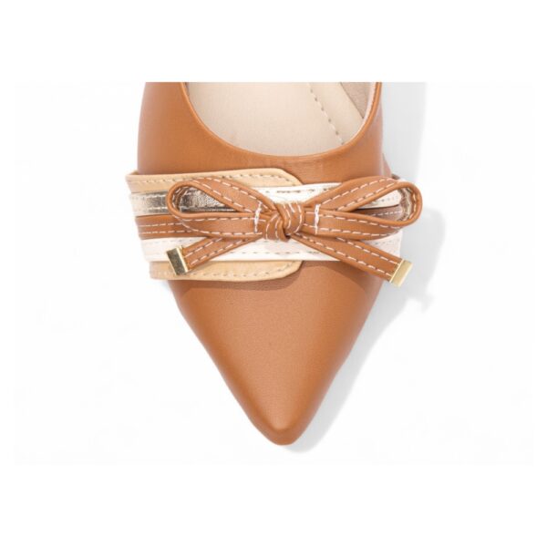 Sapatilha Feminina Bico Fino Caramelo Ouro Light - Imagem 4