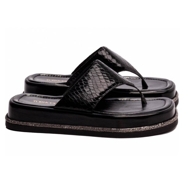 Chinelo Plataforma Feminina Preta - Imagem 3