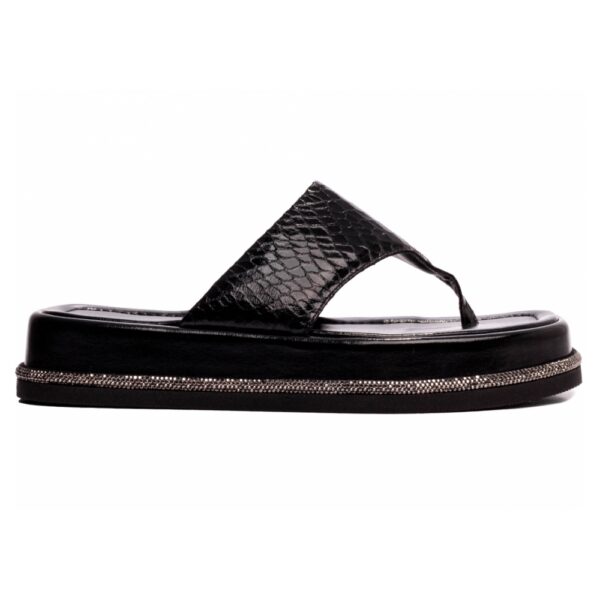 Chinelo Plataforma Feminina Preta - Imagem 4