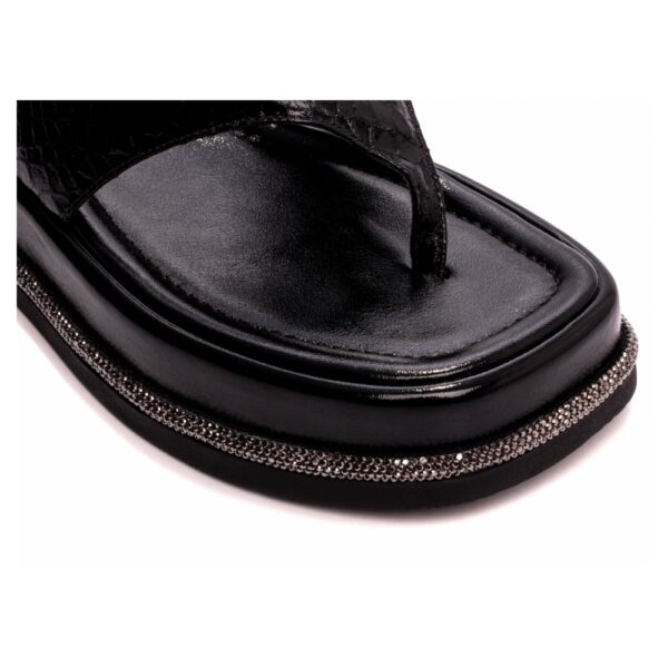 Chinelo Plataforma Feminina Preta - Imagem 5
