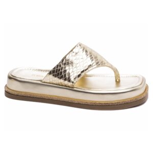 Chinelo Plataforma Dourado