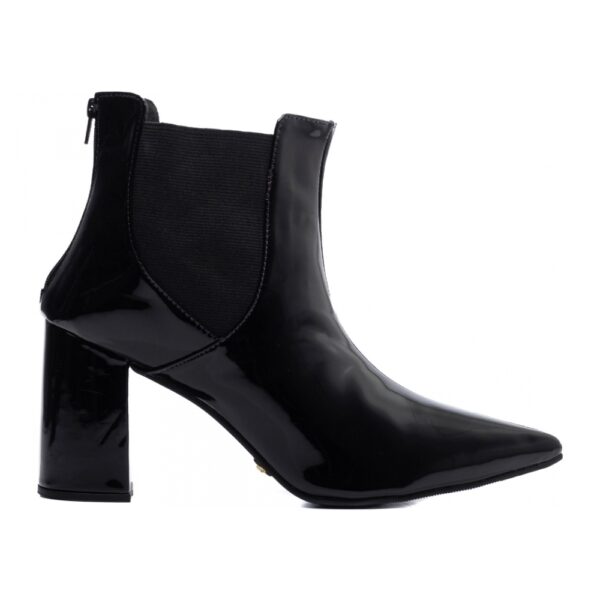 Bota Arrasadora Bico Fino Verniz Preto - Imagem 5