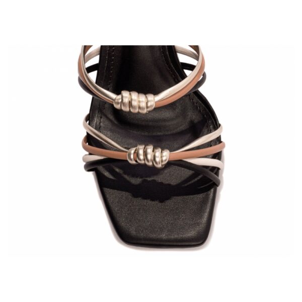 Sandália Preto, Caramelo, Dourado e Napa Off White - Imagem 6