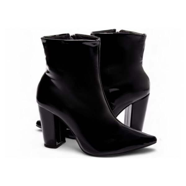 Bota Cano Curto Verniz Preto - Imagem 3