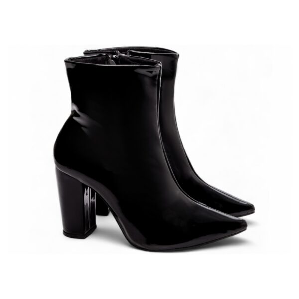 Bota Cano Curto Verniz Preto - Imagem 4