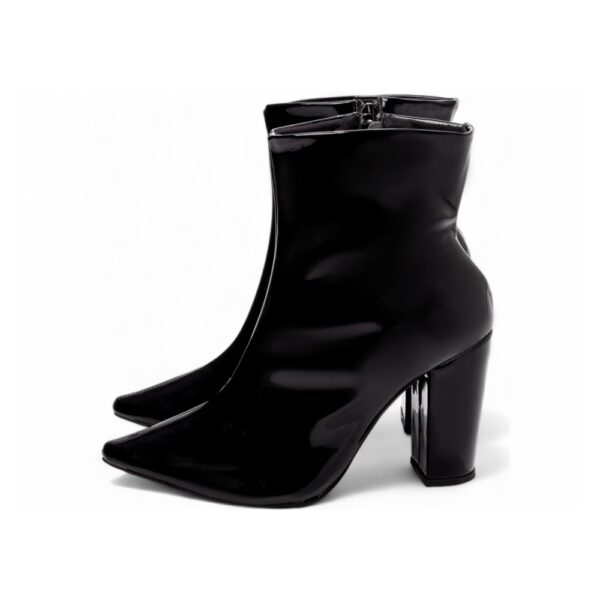 Bota Cano Curto Verniz Preto - Imagem 5