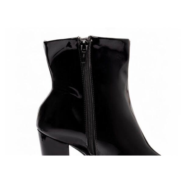 Bota Cano Curto Verniz Preto - Imagem 6