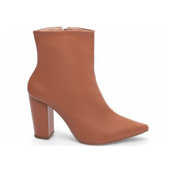Bota Cano Curto Ziper Lateral Caramelo - Imagem 2