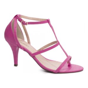 Sandália Salto Fino Alto Pink