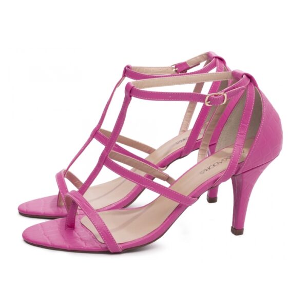 Sandália Salto Fino Alto Pink - Imagem 3