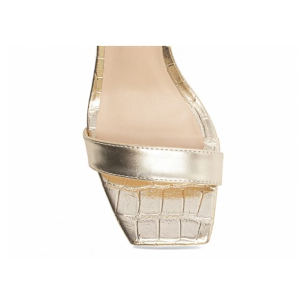 Sandália Croco Ouro Light com Flor Removível - Imagem 8